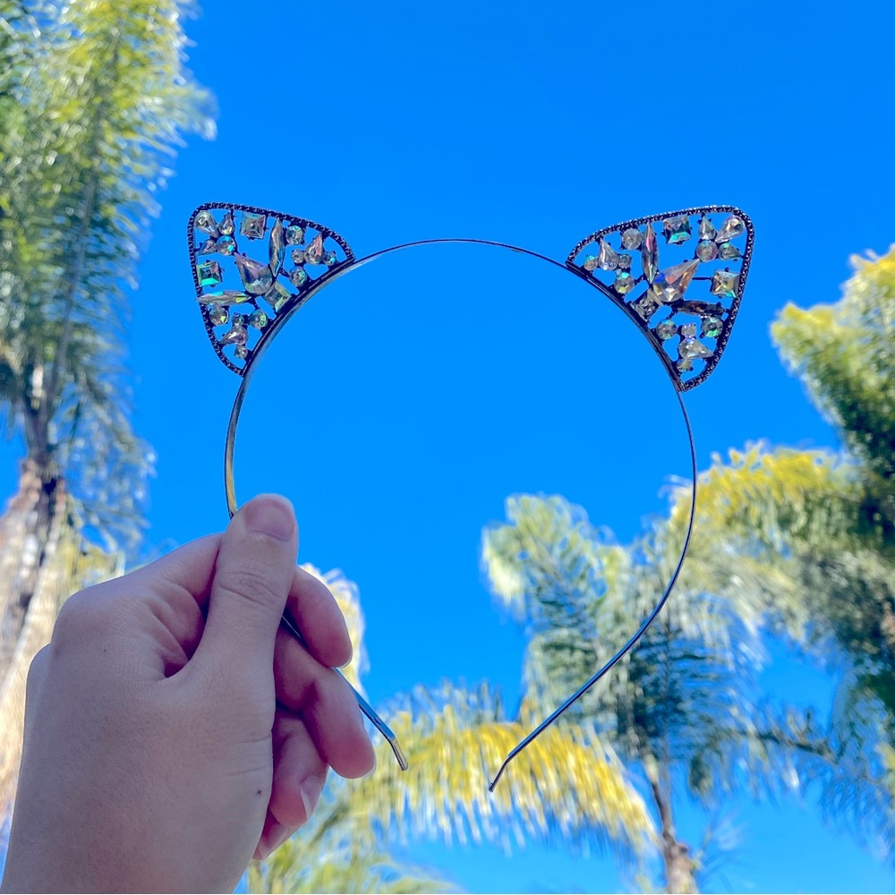 Rhinestone Cat Ears Headband